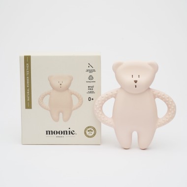 NATURAL RUBBER TEETHER - ROSE