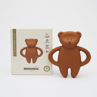NATURAL RUBBER TEETHER -  CARAMEL