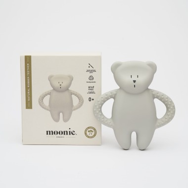 NATURAL RUBBER TEETHER - GRAY