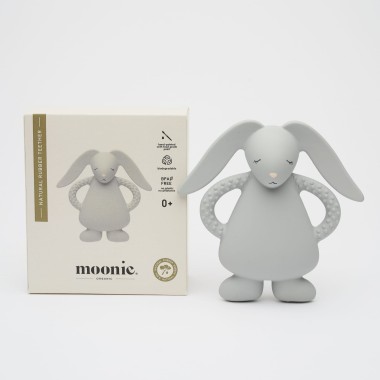 NATURAL RUBBER TEETHER - BUNNY SILVER