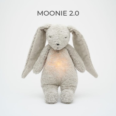 MOONIE 2.0 - GRAY THE ORGANIC HUMMING BUNNY WITH LAMP