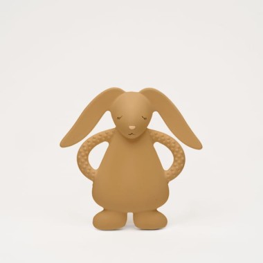 NATURAL RUBBER TEETHER - BUNNY CAPPUCCINO 